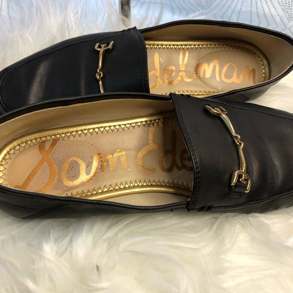Sam Edelman Loraine women's black leather loafers in size 7